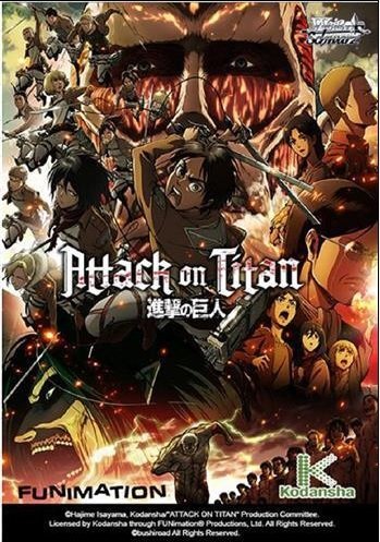 Weiss Schwarz Attack On Titan Anime Card Game - English Weis Starter Trial Deck - 50 cards