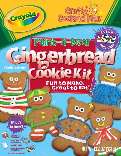 Brand Castle Holiday Crafty Cooking Crayola Teddy Bear Gingerbread Cookie Kit, 13.2 Ounce Boxes (Pack of 4)