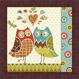 Owl Wonderful II by Lisa Audit 70's Retro Pattern Wall Art Print Framed Décor