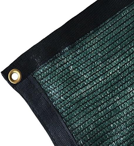 Yisin 50% Green Shade Cloth Taped Edge with Grommets UV 12 ft X 8 ft