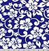 Paradise Pareaus Hawaiian Fabric in Royal Blue One Yard