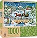 MasterPieces Seasonal Over the River Winter Holiday Scene Jigsaw Puzzle by Bonnie White, 1000-Piece