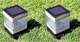 Solar Lights Accent Garden Outdoor Decor FenceCap 2PK