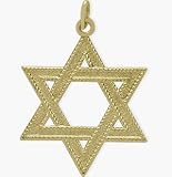 14 Karat Yellow Gold Large Star of David Pendant