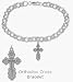 Sterling Silver Orthodox Cross Religious Charm Bracelet