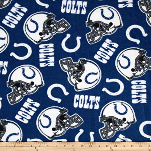 NFL Fleece Indianapolis Colts Blue/White Fabric