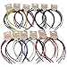CoverYourHair Colorful Plastic Headbands - Bulk (36 Pack) - Hard, Thin Headbands