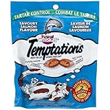 Whiskas Temptations Tartar Control Savoury Salmon Flavour Treats for Cats, 6.3-Ounce Pouches (Pack of 10)