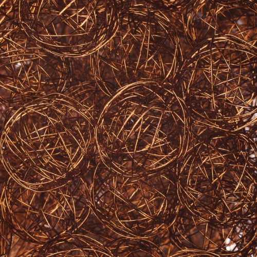 Drahtbälle, Drahtkugeln. Ca 30 mm. 10 Stück. Farbe:BRAUN