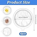 Xelsluthe 4 Pieces Filter Food Filter Strainer 200 Mesh 5 Inch Sieve 