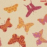 Rasch Tapete 241709 Papiertapete Muster ""Schmetterling"" beige modern