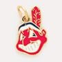Cleveland Indians Gold Tone Chain Necklace with IndiansTeam Logo Pendant