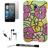 Hawaiian Flowers Luxury Design Premium Crystal Shiny Rhinestone Carrying Co ....