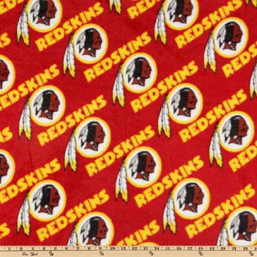 60'' Wide NFL Fleece Washington Redskins Red/Gold Fabric By The Yard