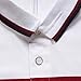 Yete Mens Striped Collared Casual Short Sleeve Polo Shirt