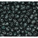 JOLLY STORE Crafts Skull Beads Flat Black 100pc