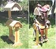 Rustic Pine Saddle Stand/Rack 2-Tier Double Decker - Complete