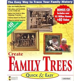 Create Family Trees Quick and Easy [ Windows 95 98 NT ] by 
