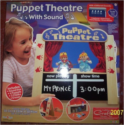 Childrens Toyshop  Toys : Traditional Wooden Puppet Theatre With Sound Brand New