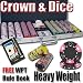 500 Ct Crown & Dice 14 Gram Clay Poker Chip Set w/ Aluminum Case & Free WPT Book