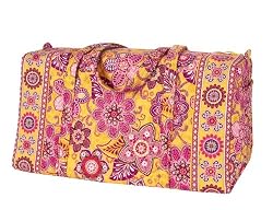 Vera Bradley Large Duffel in Bali Gold