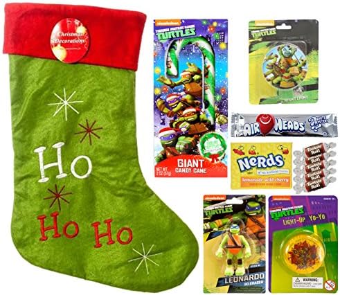 Christmas TMNT Teenage Mutant Ninja Turtles Deluxe Gift Set with Nerds and Airhead Candy (12 Pieces)