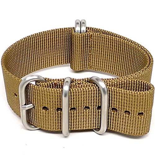 DaLuca Ballistic Nylon NATO Watch Strap - Sand (Matte Buckle) : 20mm