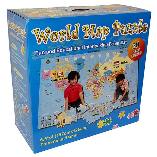 Childrens Toyshop  Toys : Plasmart World Map 60-pc. Puzzle