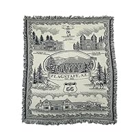 Flagstaff Arizona Historic Route 66 Afghan Throw Blanket