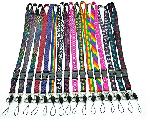 Deluxe Breakaway Lanyard Keychain, Key and ID Card-Badge Holder, Pink Peace