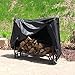 Sunnydaze 5-Foot Firewood Log Rack Cover - Weather-Resistant Outdoor Heavy-Duty Polyester with PVC Backing - Black