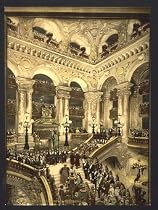 The Opera House, the inauguration of the opera, Paris, France wall sized print (photochrom) photochrome measured in inches 8x10