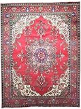 9'10 x 13'2 Handmade Knotted Persian Tabriz Semi-antique Area Rug From Iran/Persia - 48510