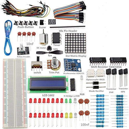 Yukeemi Project Super Starter Kit with Tutorial Book for Arduino UNO R3 Mega2560 Mega328 Nano (Super Starter Kit) - Including 73 Page Instructions Book