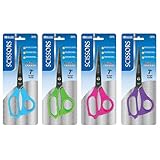IMAGE OF BAZIC 7 Inch Stainless Steel Scissors, Multi Color (4433-144)