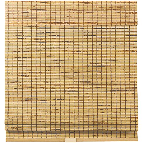 Cordless Woven Wood Bamboo Roman Shade Tortoise Shell (27x64)