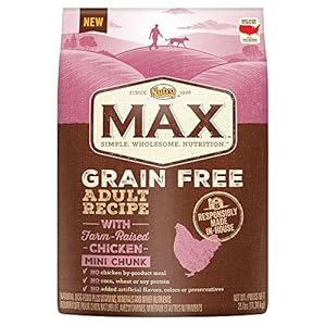 NUTRO MAX Adult Grain Free Recipe With Farm Raised Chicken Mini Chunk Dry Dog Food 25 Pounds NUTRO MAX Adult Grain Free Recipe With Farm Raised Chicken Mini Chunk Dry Dog Food 25 Pounds
