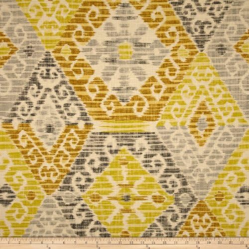 Home Accents Mandalay Ikat Mustard Fabric