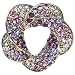 Floral Crystal Diamante Petal Brooch Pin - Purple