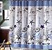 Eforcurtain Fish Pattern Shower Curtain,Waterproof and Mildew Resistant Bathroom Curtain,72-Inch by 72-Inch, Purple/Blue/White