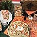 Entertaining with Caspari Linen Leaves Luncheon Napkins, Orange, (Pack of 20)