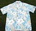 Apparel : Rayon Hawaiian Shirt, Slate Ginger Flower