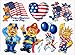 Patriotic July 4th Window Clings Decals Kit