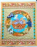 Noah's Ark "Two of a Kind" Double Sided Quilted Fabric Panel By Cathy Heck (Pre-Quilted Baby Quilt, Quilting, Sewing, Craft Projects, & Wall Hanging) 35" x 44"