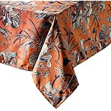 Tommy Bahama Catavina Bay Round Tablecloth, 70-Inch, Spice