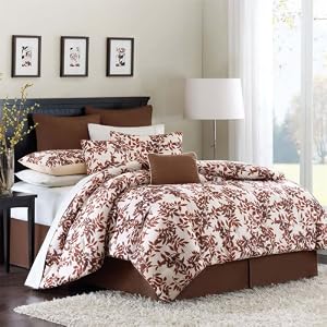 Avenue 8 Autumn Leaf 8 Piece Comforter Set - Tan - Queen