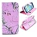 Galaxy S3 Case, M-Zebra Printed Series Light Color Design PU Leather Stand Wallet Type Magnet Design Flip Case Cover For Samsung Galaxy S3 i9300, with Screen Protectors+Stylus (Pink Branches)