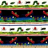 44 Wide The Very Series Border Stripe White/Multi Fabric By The Yard
