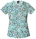 Baby Phat Ice-O-Metrix Mock Wrap Scrub Top