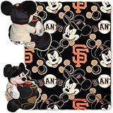 MLB San Francisco Giants Mickey Mouse Pillow with Fleece Throw Blanket Set
